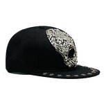 Harajuku Baseball Cap Factory - OEM Custom Black Vintage Cross Skull Rivet Unisex