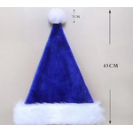 Christmas Costume Hat Factory - OEM Custom Logo Red White Velvet Plush Trim Santa's Headwear