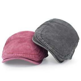 Flat Ivy Hat Factory - OEM Custom Unisex Washed Cotton Embroidered Beret