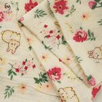 Muslin Fabric Manufacturer - China Woven Double Gauze Floral Print Fabric