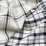 Linen Fabric Manufacturer - Black White Yarn Dyed Linen Look Slub Fabric