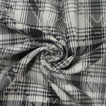 Check Fabric Manufacturer - Black White Rhomb Jacquard Cotton Shirt Fabric