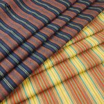 Jacquard Fabric Manufacturer - Custom Dobby Jacquard Orange Stripes Cotton Fabric