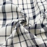 Linen Fabric Manufacturer - Black White Yarn Dyed Linen Look Slub Fabric