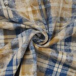 Flannel Fabric Manufacturer - Casual Brushed Herringbone Cotton Check Fabric
