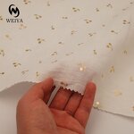 Linen Fabric Manufacturer - 1414 Woven Gold Foil Print 100% Linen