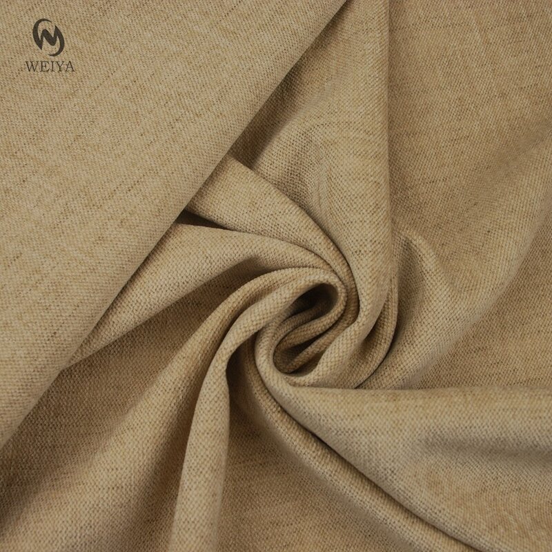 Chenille Fabric Manufacturer - Two-tone Natural Color Linen Look Chenille