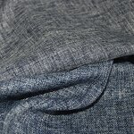Polyester Fabric Manufacturer - Navy Grey Two-Tone Slub Linen Look Fabric