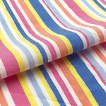 Lurex Fabric Manufacturer - Pretty Rainbow Stripe 95/5 Cotton Lurex Fabric