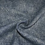 Polyester Fabric Manufacturer - Navy Grey Two-Tone Slub Linen Look Fabric