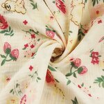 Muslin Fabric Manufacturer - China Woven Double Gauze Floral Print Fabric