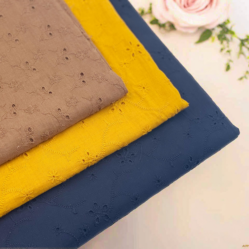 Lace Fabric Manufacturer - Wedding Party Eyelet Floral Cotton Lace Fabric