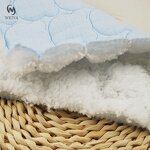 Fleece Fabric Manufacturer - Custom Sky Blue Faux Fleece Cotton Quilt Fabric