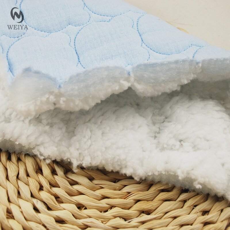 Fleece Fabric Manufacturer - Custom Sky Blue Faux Fleece Cotton Quilt Fabric