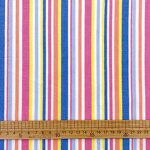 Lurex Fabric Manufacturer - Pretty Rainbow Stripe 95/5 Cotton Lurex Fabric