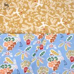Printed Fabric Manufacturer - Christmas Yellow Baby Bird Floral Cotton Fabric