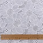 Lace Fabric Manufacturer - Sunflower Dry White Cotton Voile Lace Fabric