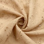 Embroidery Fabric Manufacturer - Hollow Out Woven Guipure 60s Voile Cotton Fabric