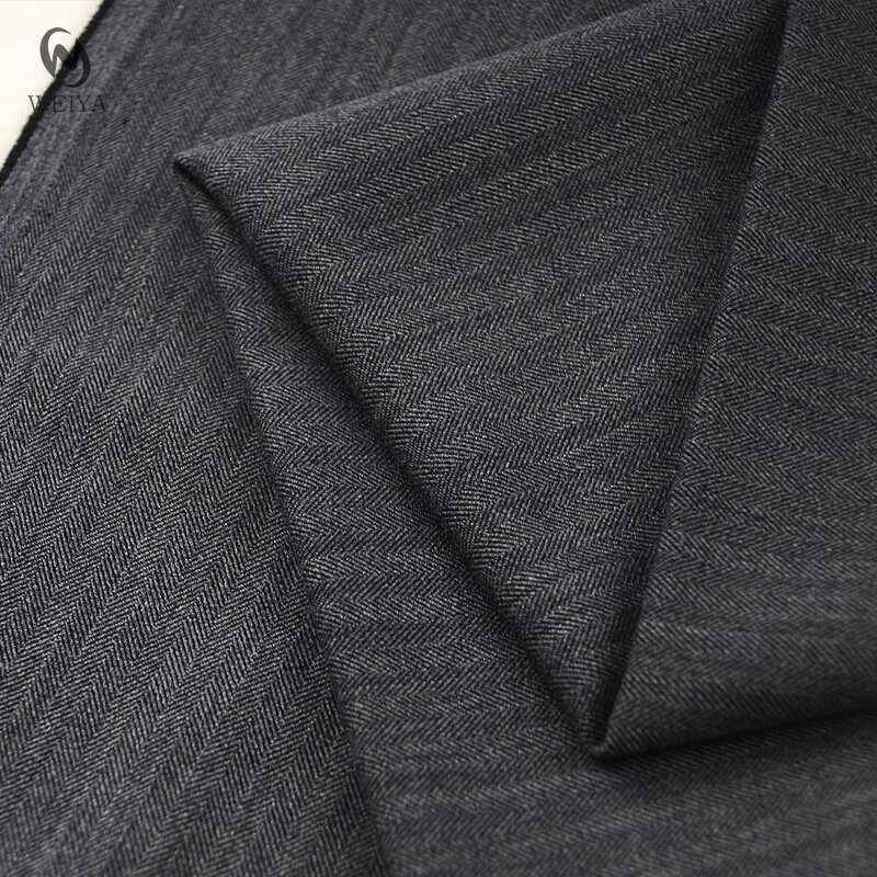 Suiting Fabric Manufacturer - Wholesale TR Stretch Herringbone Suiting Fabric