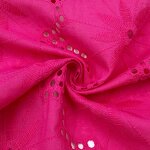 Lace Fabric Manufacturer - Custom Rose Red Laser Cut Voile Cotton Fabric
