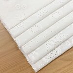 Lace Fabric Manufacturer - Sunflower Dry White Cotton Voile Lace Fabric