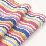 Lurex Fabric Manufacturer - Pretty Rainbow Stripe 95/5 Cotton Lurex Fabric