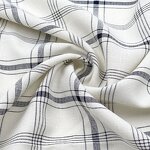Linen Fabric Manufacturer - Black White Yarn Dyed Linen Look Slub Fabric