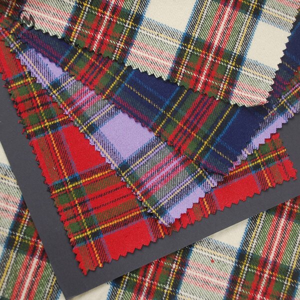 Flannel Fabric Manufacturer - Wholesale Yarn Dyed Cotton Plaid Flannel Fabric