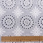 Lace Fabric Manufacturer - Sunflower Dry White Cotton Voile Lace Fabric