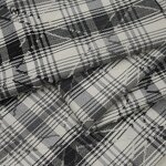 Check Fabric Manufacturer - Black White Rhomb Jacquard Cotton Shirt Fabric