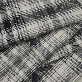 Check Fabric Manufacturer - Black White Rhomb Jacquard Cotton Shirt Fabric