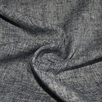 Polyester Fabric Manufacturer - Navy Grey Two-Tone Slub Linen Look Fabric