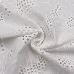 Lace Fabric Manufacturer - Sunflower Dry White Cotton Voile Lace Fabric