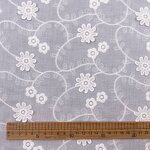 Voile Fabric Manufacturer - PFD White Eyelet Lace Embroidery Cotton Fabric