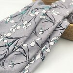 Herringbone Fabric Manufacturer - Custom Flower Printing Rayon Herringbone Fabric