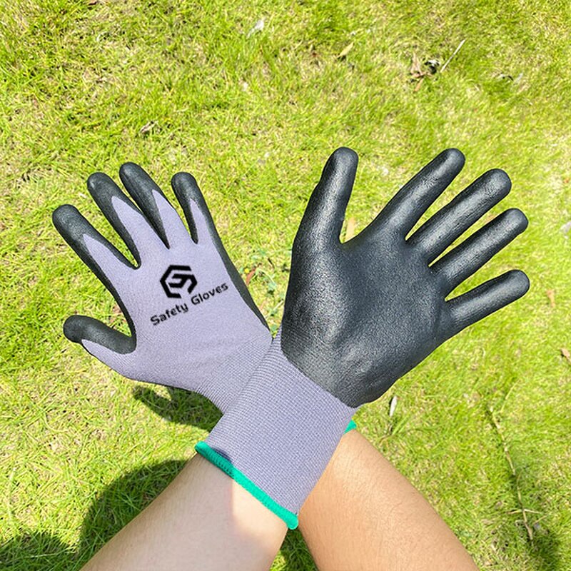 Work Gloves Manufacturer - OEM Custom 15g Nylon Nitrile Foam Gloves