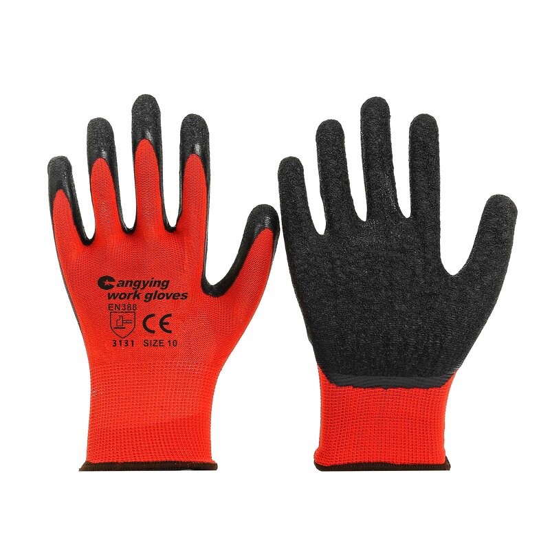 Nitrile Gloves Manufacturer - Customized 13g Polyester Waterproof Safety Gloves