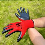 Work Gloves Manufacturer - Factory Printed Nitrile Grip Safety Gloves