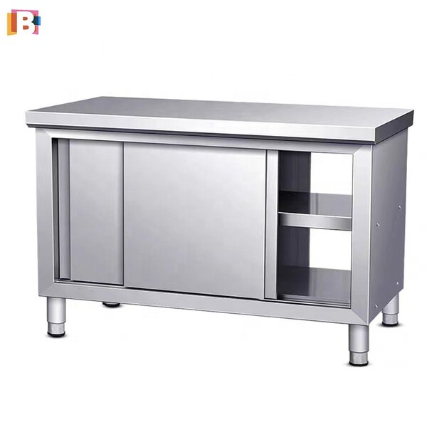 Stainless Steel Work Table Manufacturer - Custom Sliding Door Kitchen Cabinet