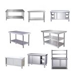 Stainless Steel Cabinet Manufacturer - Commercial Double Sliding Door Workbench
