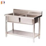 Stainless Steel Sink Manufacturer - Commercial 304 Double Bowl Kitchen Sink