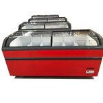 Display Freezer Manufacturer - Single-Temperature Curved Glass Island Freezer