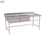 Stainless Steel Sink Manufacturer - Commercial Restaurant Double Bowl Sink