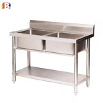 Stainless Steel Sink Manufacturer - Commercial Restaurant Double Bowl Sink