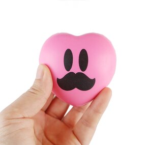 Heart Stress Ball Factory - OEM Promotional Custom Red Heart Shape Soft PU Foam Anti Squishy Toys