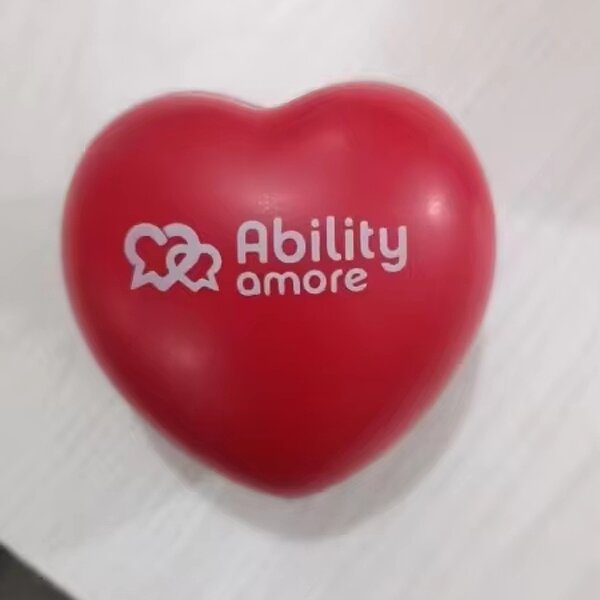 Stress Ball Factory - OEM Wholesale 6.3cm Logo Printed Squeeze Toys Pu Material Love Stress Ball