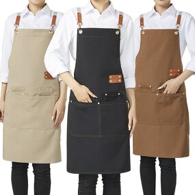 Canvas Apron Factory - OEM Wholesales Waterproof High Quality Printing Logo Customized Unisex Leather Accessories