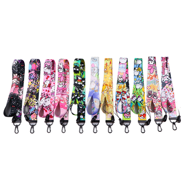 Phone Lanyard Strap Factory - OEM My Melody & Kuromi Keychain Sanrio's Polyester Hook