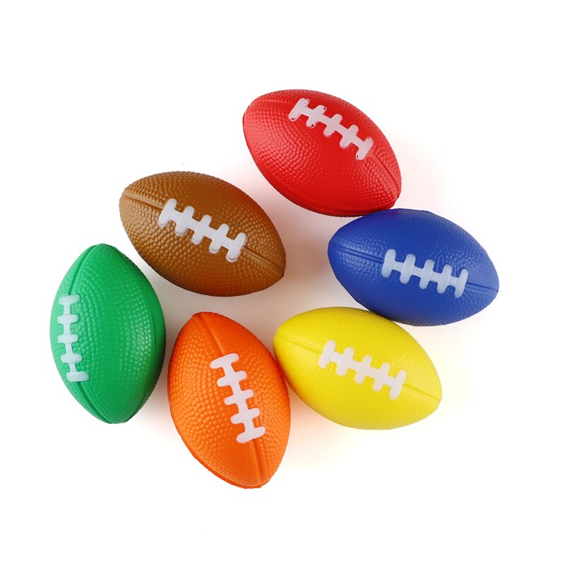 Football Stress Ball Factory - OEM Hot Selling Custom Logo PU Foam Anti-Stress Solid American Football Squeeze