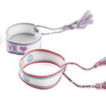 Braided Bracelets Factory - OEM High Quality Custom Name Bride Knitted Word Adjustable Woven Embroidery Tassel